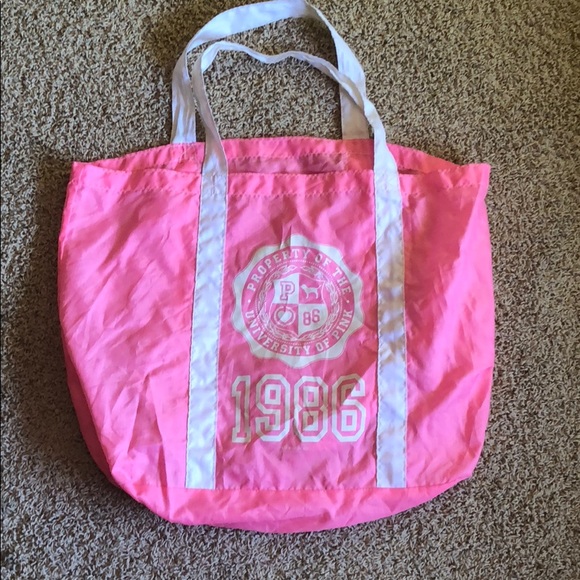 PINK Victoria's Secret Handbags - Vintage Victoria secret pink beach bag 😘❤️